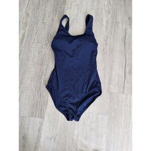 AquaShape Navy Blue Women's One Piece Swimsuit Bra Built In Size 8